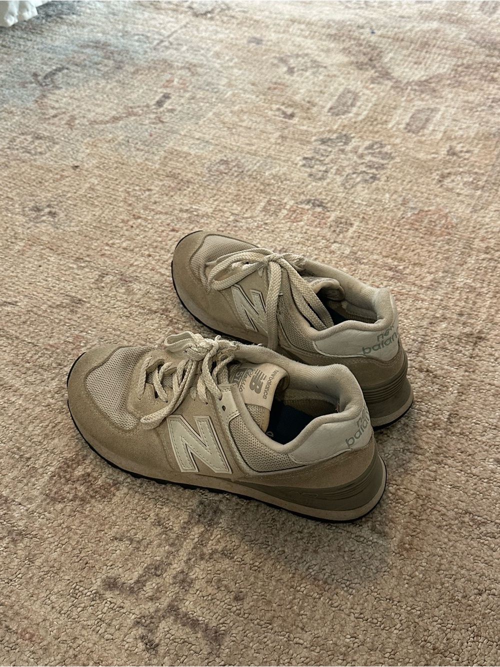New Balance Women’s Tan/Beige Classic 574 Sneakers